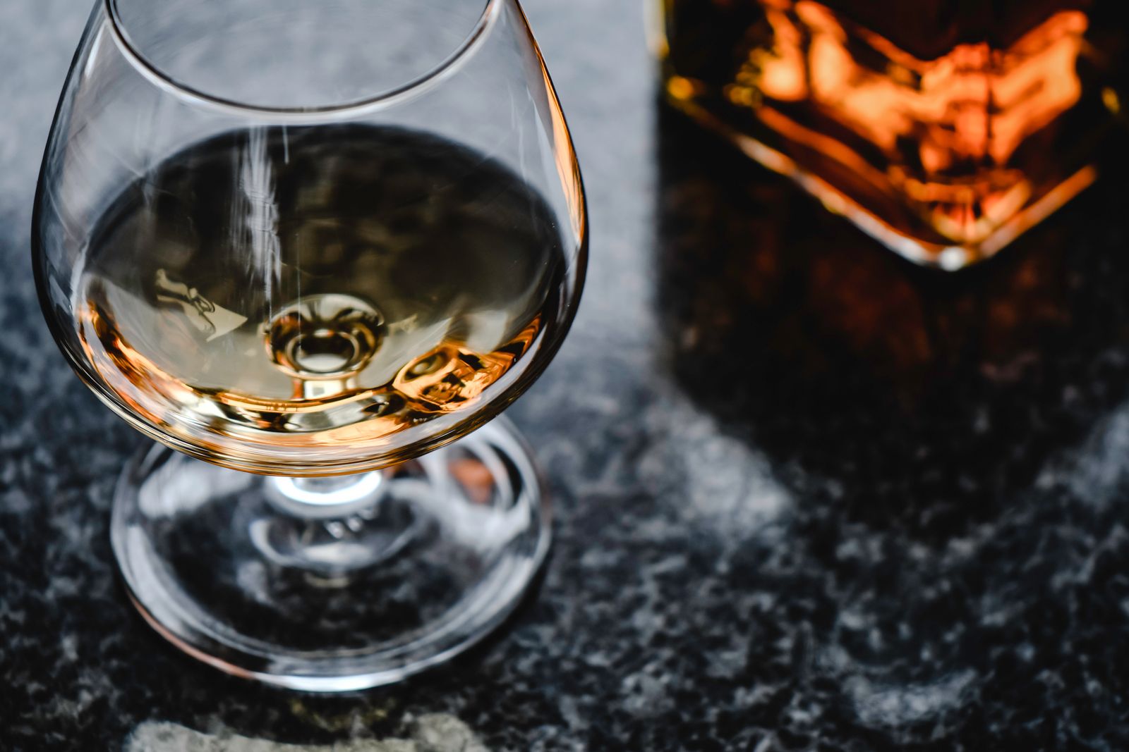 Cognac in a glass