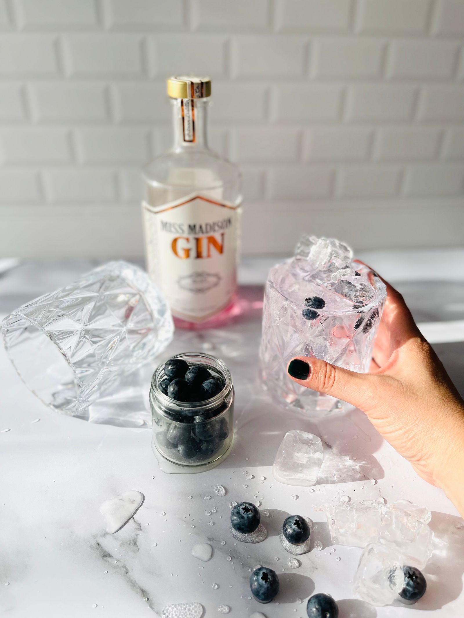 Gin and tonic with botanicals